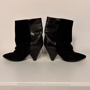 Isabel Marant Black Suede and Leather Booties in Sz 37 (US 6.5/7)